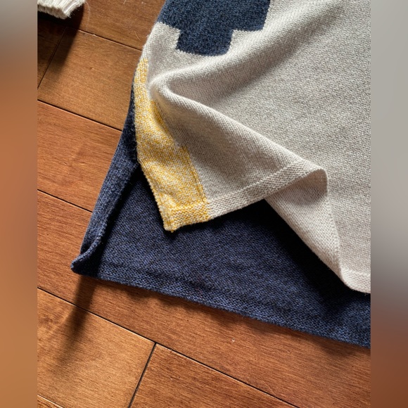 Nic + Zoe Sweater in Blue, White, Light Grey, Black and Yellow, Women’s Size S - Picture 11 of 11